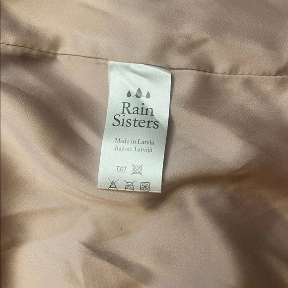 EUC RainSisters RARE Full Circle fit and flare pink Raincoat M - Picture 15 of 16